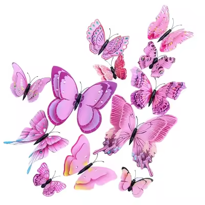 12 Pcs Butterfly Wall Stickers Decoration Magnet Butterflies on the