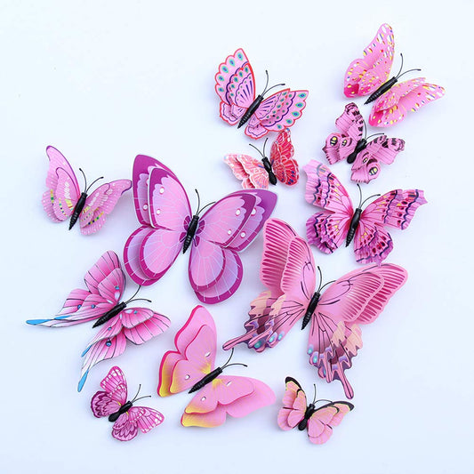 12 Pcs Butterfly Wall Stickers Decoration Magnet Butterflies on the