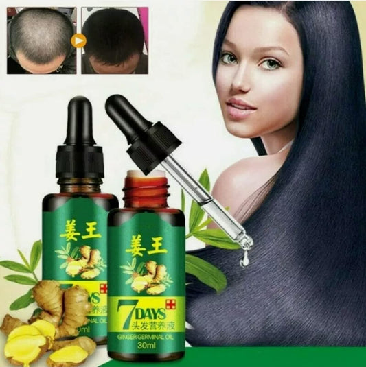 7 Days Hair Growth Germinal Serum Oil Natural Hair Treatment Effective Fast Growth Hair Care 30ML